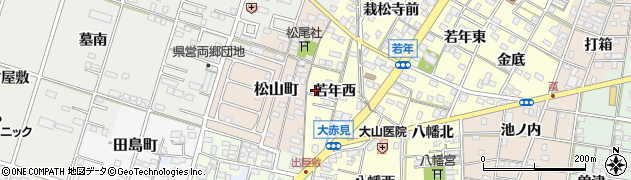 愛知県一宮市大赤見若年西667周辺の地図