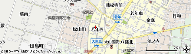 愛知県一宮市大赤見若年西666周辺の地図