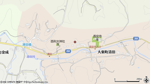 〒699-1264 島根県雲南市大東町清田の地図