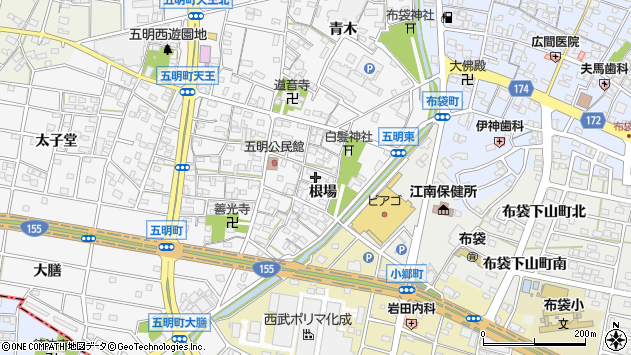 〒483-8242 愛知県江南市五明町根場の地図
