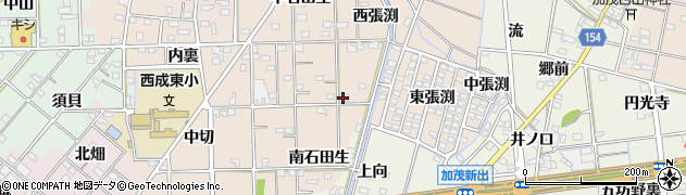 愛知県一宮市春明西張渕105周辺の地図