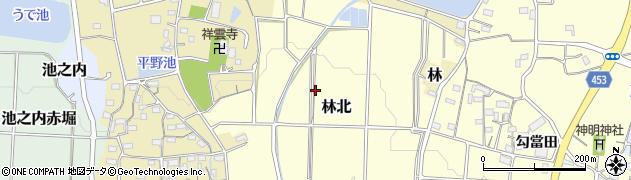 愛知県小牧市林北周辺の地図