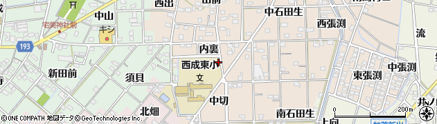 愛知県一宮市春明（内裏）周辺の地図