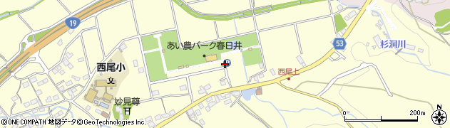 愛知県春日井市西尾町周辺の地図
