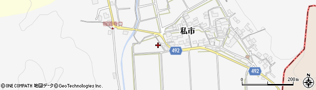 京都府福知山市私市（栗田）周辺の地図