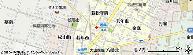 愛知県一宮市大赤見周辺の地図
