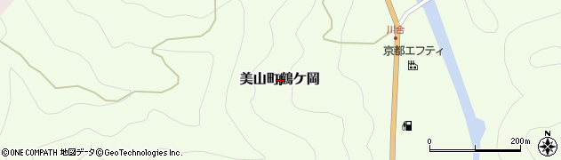 京都府南丹市美山町鶴ケ岡周辺の地図