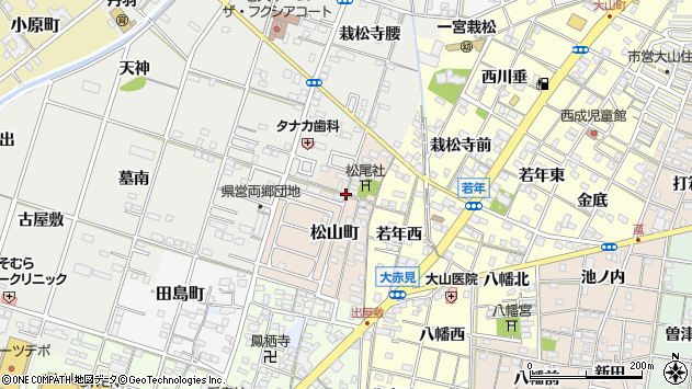 〒491-0085 愛知県一宮市松山町の地図