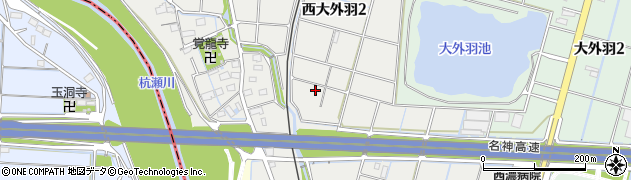 岐阜県大垣市西大外羽周辺の地図