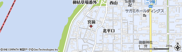 愛知県一宮市小信中島宮前周辺の地図
