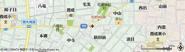 一宮西成郵便局周辺の地図
