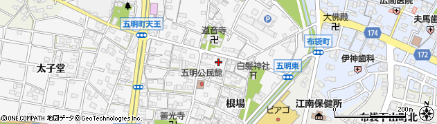 愛知県江南市五明町根場4周辺の地図