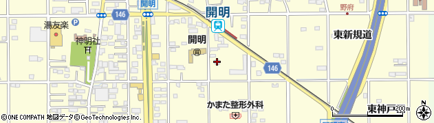 愛知県一宮市開明名古羅53周辺の地図