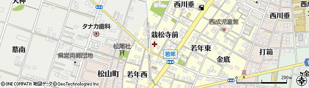 愛知県一宮市大赤見栽松寺前186周辺の地図