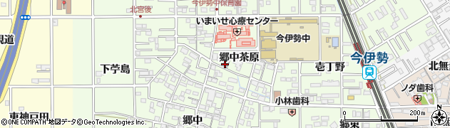 愛知県一宮市今伊勢町宮後郷中茶原周辺の地図