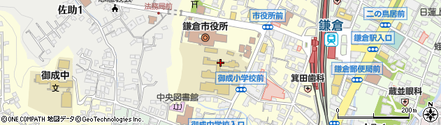 鎌倉市立御成小学校　ことばの教室周辺の地図