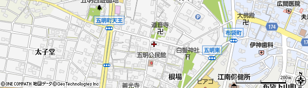 愛知県江南市五明町根場1周辺の地図