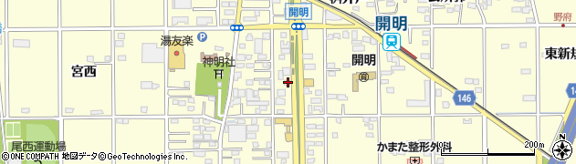 愛知県一宮市開明名古羅7周辺の地図