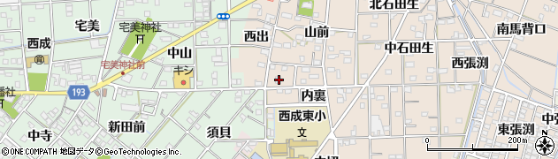 愛知県一宮市春明山前3周辺の地図
