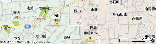 愛知県一宮市春明西出5周辺の地図