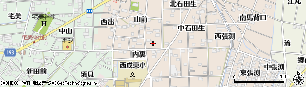 愛知県一宮市春明山前12周辺の地図