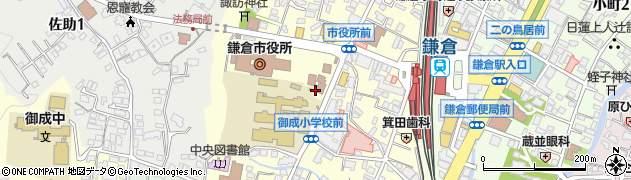 神奈川県鎌倉市御成町周辺の地図