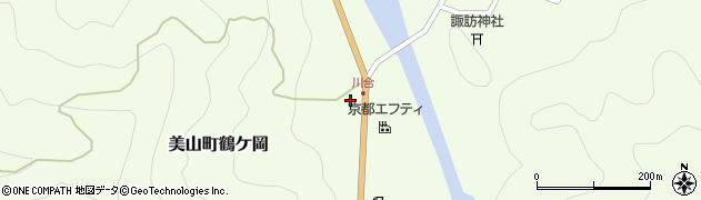 京都府南丹市美山町鶴ケ岡川合周辺の地図