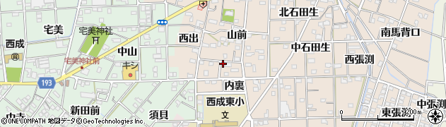 愛知県一宮市春明山前6周辺の地図
