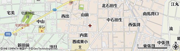 愛知県一宮市春明山前39周辺の地図