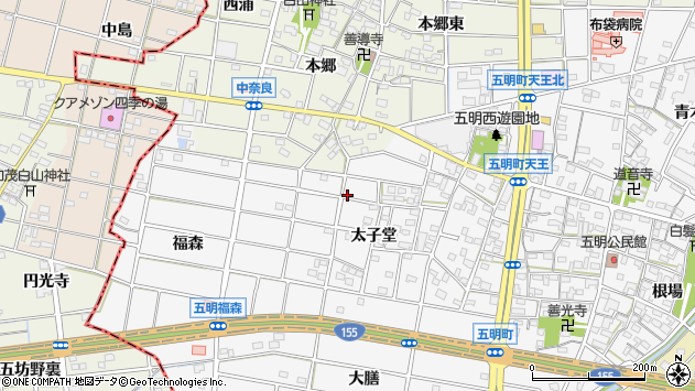 〒483-8247 愛知県江南市五明町太子堂の地図