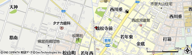愛知県一宮市大赤見栽松寺前周辺の地図
