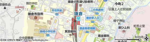 鎌倉駅周辺の地図
