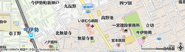 愛知県一宮市今伊勢町本神戸無量寺東15-1周辺の地図