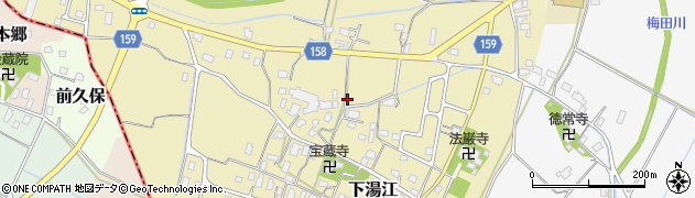 千葉県君津市下湯江周辺の地図