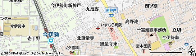 愛知県一宮市今伊勢町本神戸（北浦）周辺の地図
