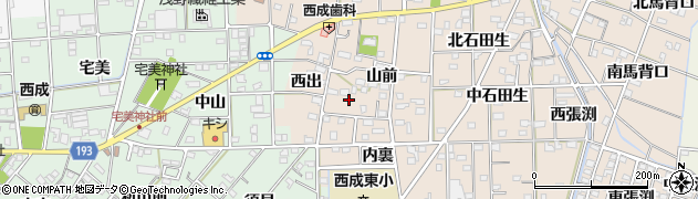 愛知県一宮市春明山前25周辺の地図