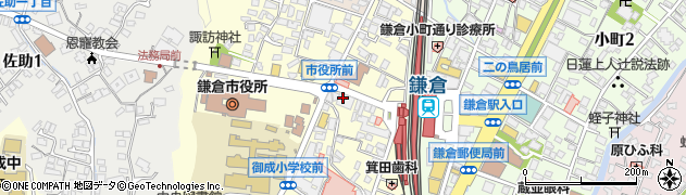 みずほ銀行鎌倉支店 ＡＴＭ周辺の地図