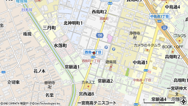 〒491-0062 愛知県一宮市西島町の地図