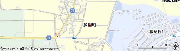 京都府綾部市多田町周辺の地図