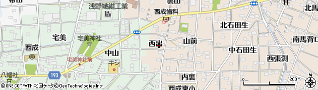 愛知県一宮市春明西出17周辺の地図
