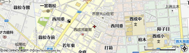 愛知県一宮市大赤見大山周辺の地図