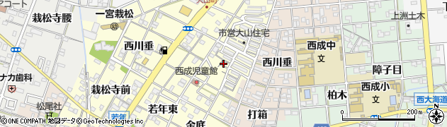 愛知県一宮市大赤見（大山）周辺の地図