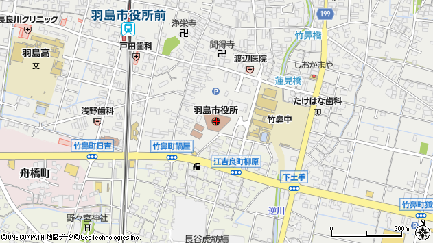 〒501-6200 岐阜県羽島市（以下に掲載がない場合）の地図