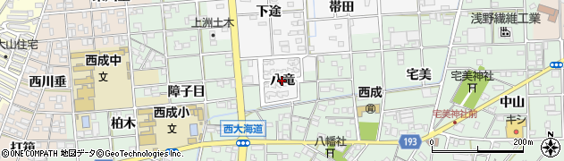 愛知県一宮市時之島（八竜）周辺の地図