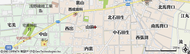 愛知県一宮市春明山前70周辺の地図
