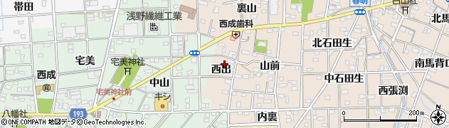 愛知県一宮市春明西出20周辺の地図