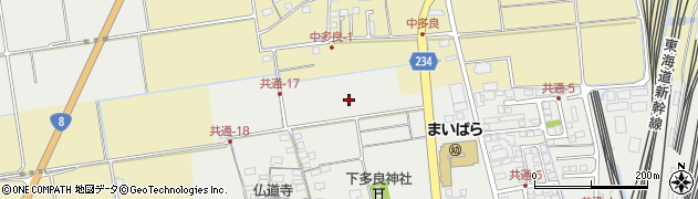 滋賀県米原市下多良周辺の地図