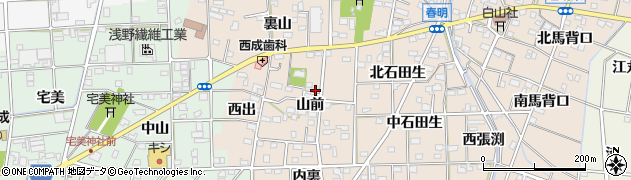 愛知県一宮市春明山前43周辺の地図