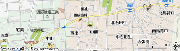 愛知県一宮市春明山前38周辺の地図