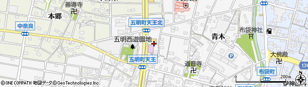 愛知県江南市五明町天王周辺の地図